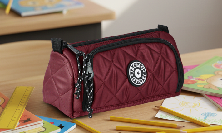 Jacbag Prime XL Soft-Çift Bölmeli  Kapitone Kalemkutu