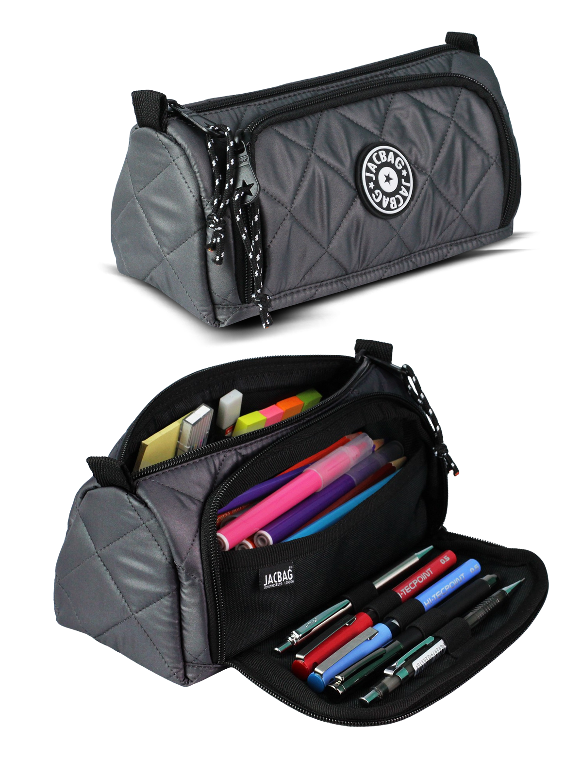 Jacbag Prime XL Soft-Çift Bölmeli  Kapitone Kalemkutu