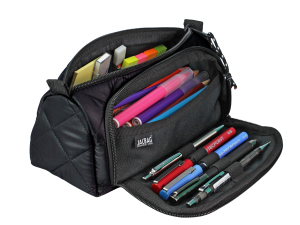 Jacbag Prime XL Soft-Çift Bölmeli  Kapitone Kalemkutu Prime XL Soft-Siyah