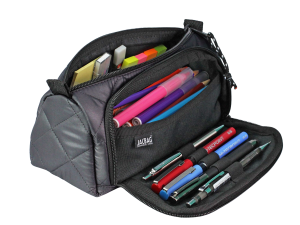 Jacbag Prime XL Soft-Çift Bölmeli  Kapitone Kalemkutu Prime XL Soft-Gri