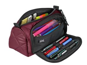 Jacbag Prime XL Soft-Çift Bölmeli  Kapitone Kalemkutu Prime XL Soft-Bordo