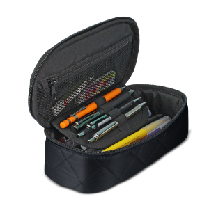 Jacbag Oval XL Soft-Oval Tip Büyük Boy Kapitone Kalem Kutusu Oval XL Soft-Siyah