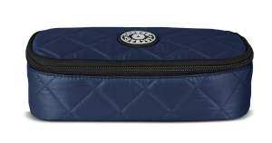 Jacbag Oval XL Soft-Oval Tip Büyük Boy Kapitone Kalem Kutusu Oval XL Soft-Lacivert