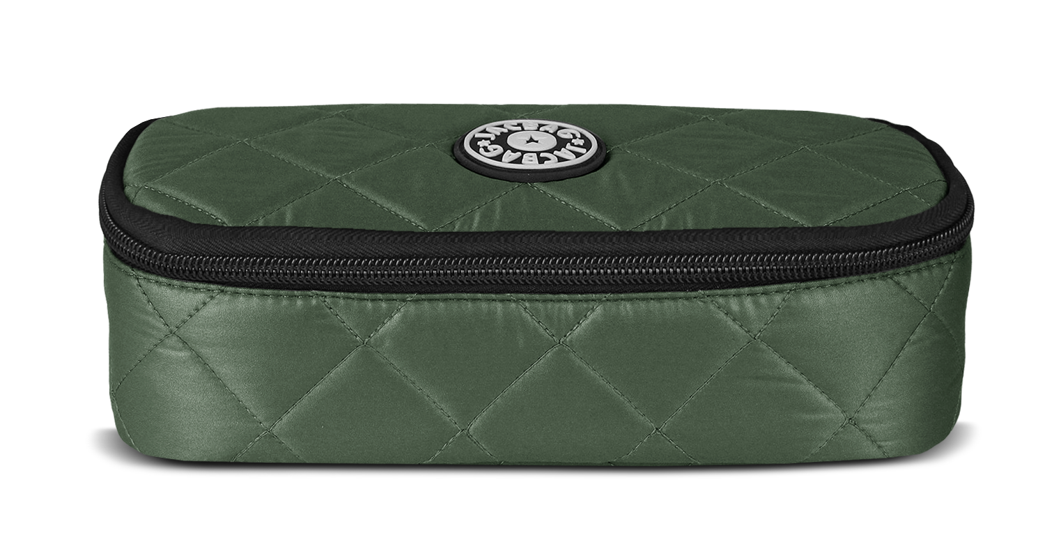 Jacbag Oval XL Soft-Oval Tip Büyük Boy Kapitone Kalem Kutusu Oval XL Soft-Haki