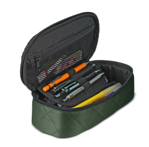 Jacbag Oval XL Soft-Oval Tip Büyük Boy Kapitone Kalem Kutusu Oval XL Soft-Haki