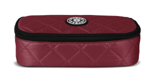 Jacbag Oval XL Soft-Oval Tip Büyük Boy Kapitone Kalem Kutusu Oval XL Soft-Bordo