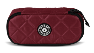 Jacbag Oval XL Soft-Oval Tip Büyük Boy Kapitone Kalem Kutusu Oval XL Soft-Bordo