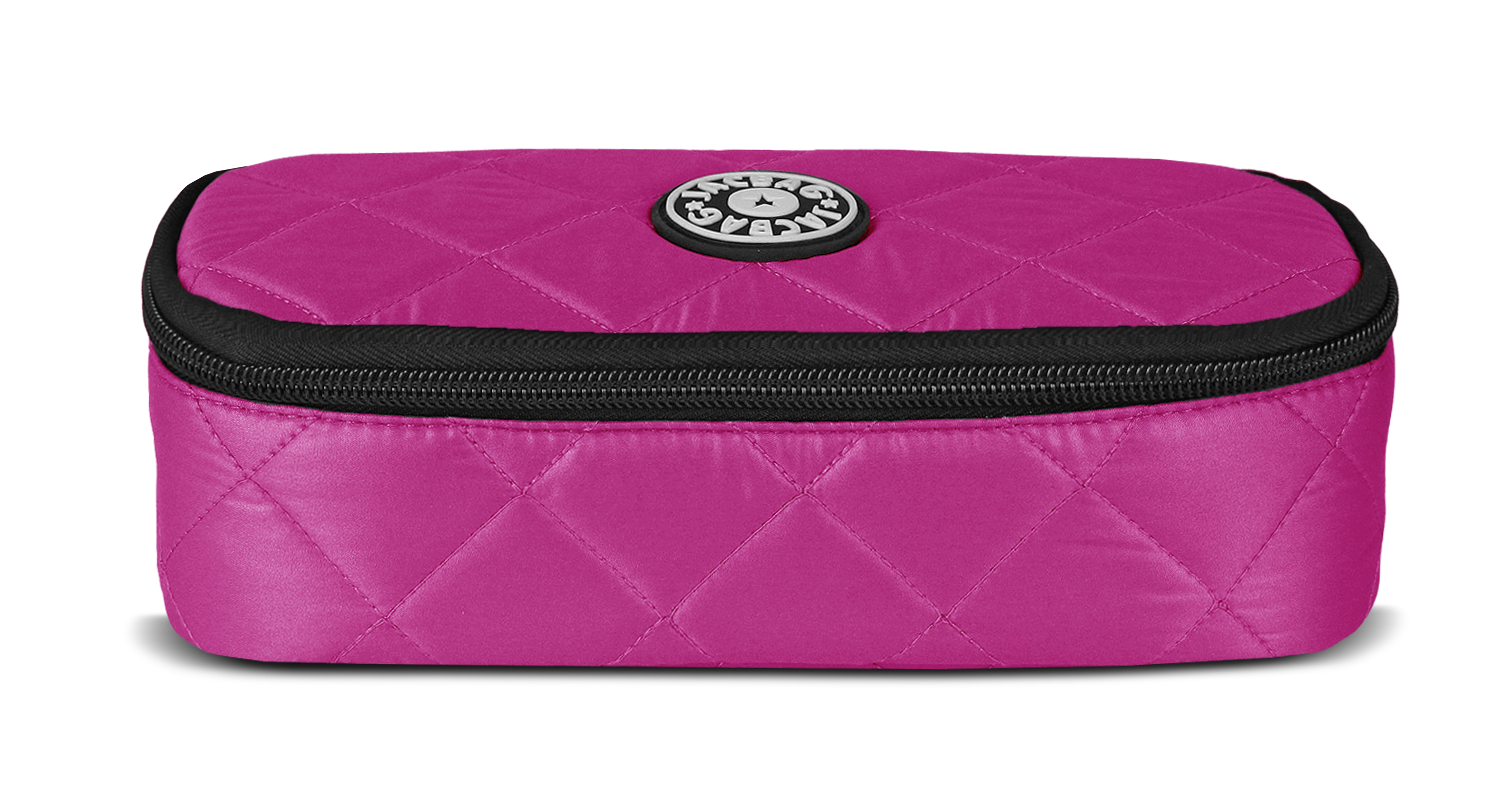 Jacbag Oval XL Soft-Oval Tip Büyük Boy Kapitone Kalem Kutusu Oval XL Soft-Pembe