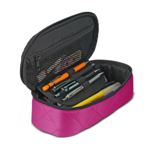 Jacbag Oval XL Soft-Oval Tip Büyük Boy Kapitone Kalem Kutusu Oval XL Soft-Pembe