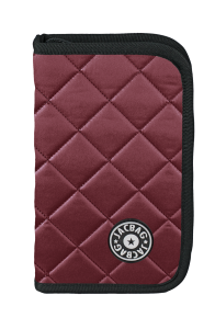 Jacbag cover Soft-Sert Kapaklı Ayraçlı kapitone Kalem Kutusu Cover Soft-Bordo
