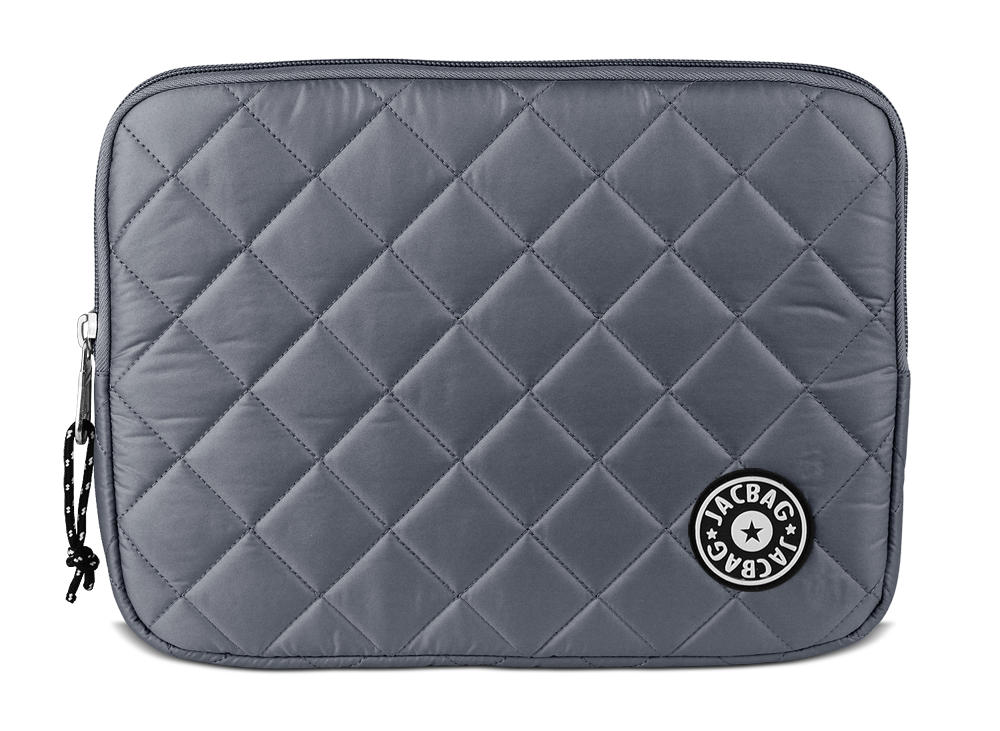 Jacbag Tablet Soft-Fermuarlı Kapitone Tablet Çantası Tablet Soft Gri