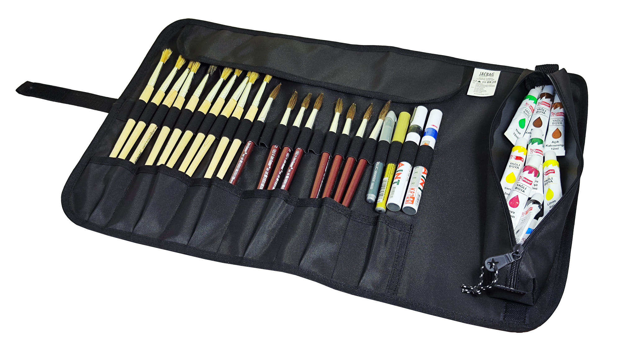 Jacbag Sanatsal Rulo Fırça Kalem Çantası