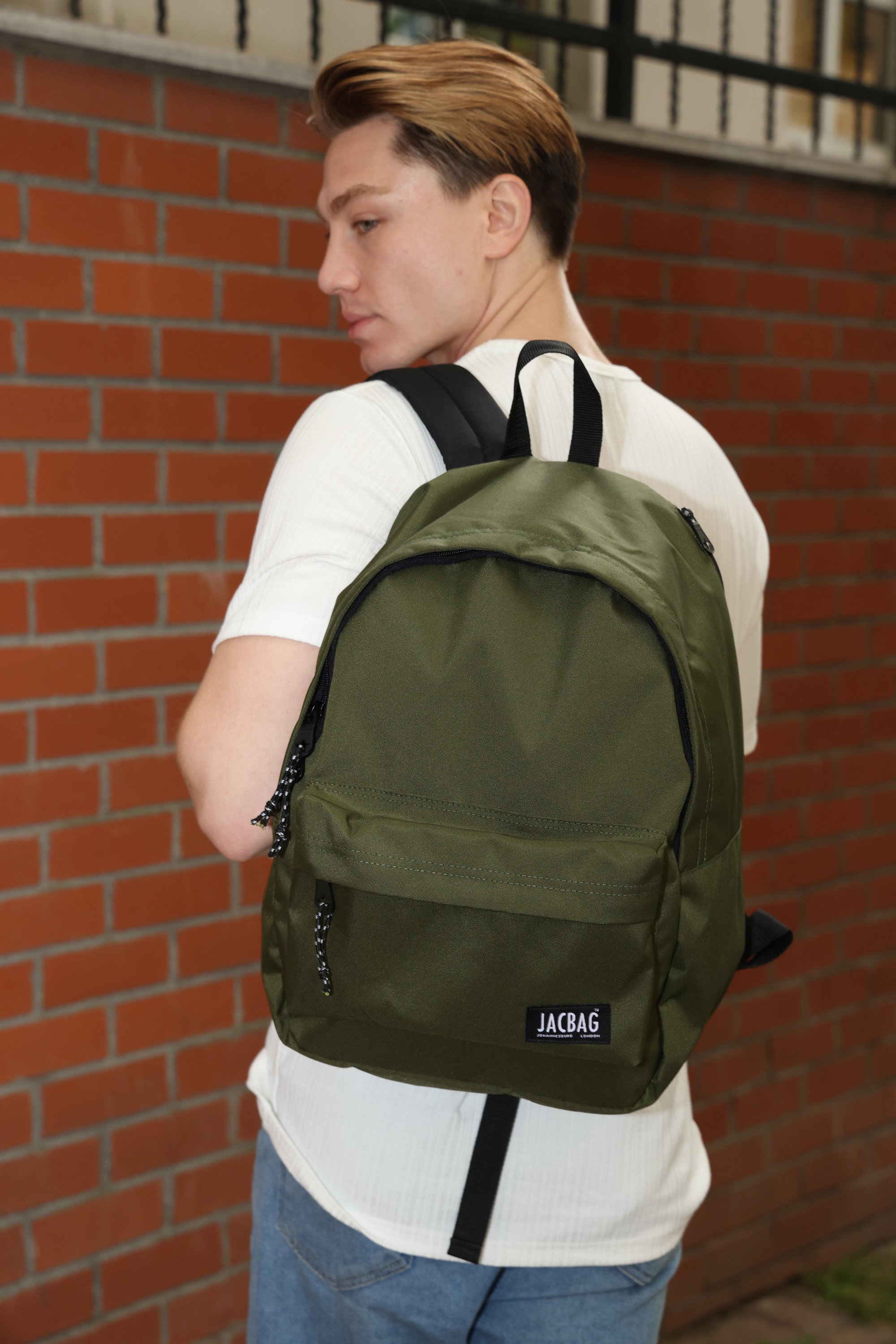 Jacbag Classic-Tek Bölmeli Sırt Çantası Classic Jac-Haki