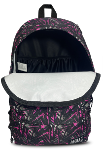 Jacbag Classic-Tek Bölmeli Sırt Çantası Classic Jac-Pembe-Geometrik