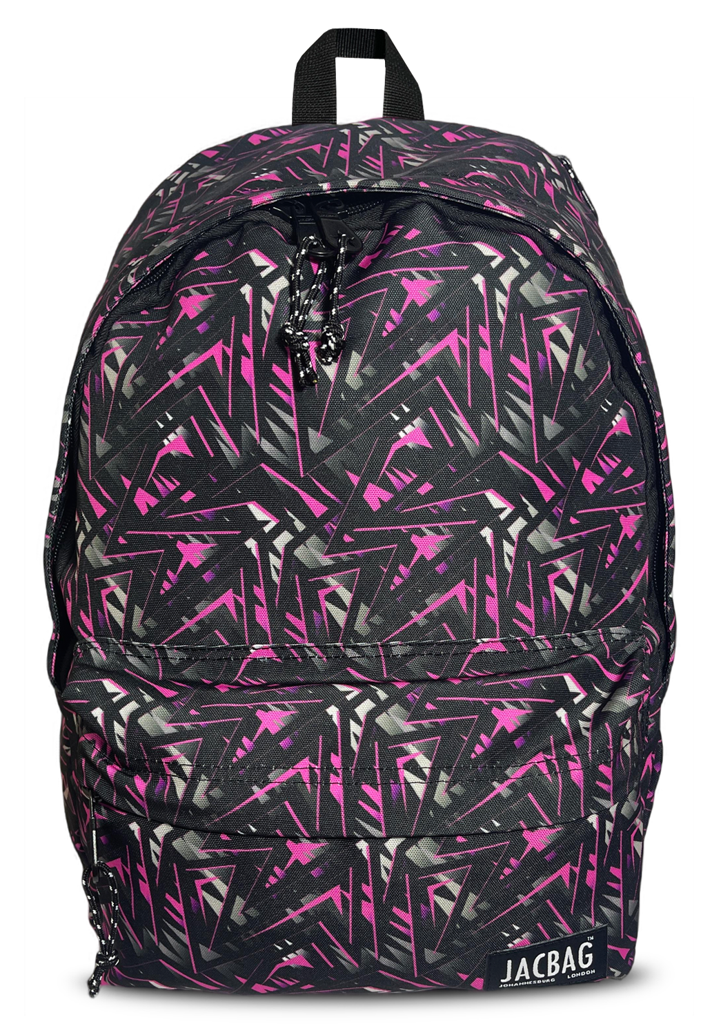 Jacbag Classic-Tek Bölmeli Sırt Çantası Classic Jac-Pembe-Geometrik