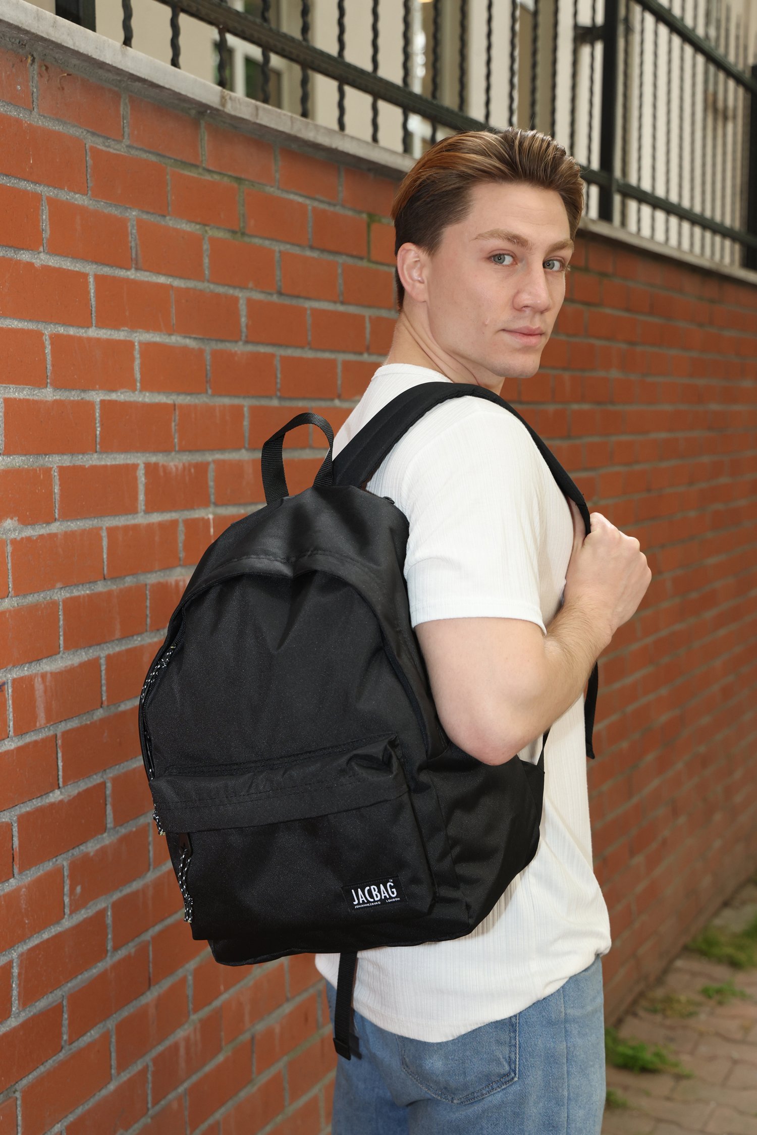 Jacbag Classic-Tek Bölmeli Sırt Çantası Classic Jac-Siyah