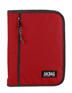 Jacbag OrganiZip-Fermuarlı Dosya Çanta A4 Organizer Dosya-Kırmızı