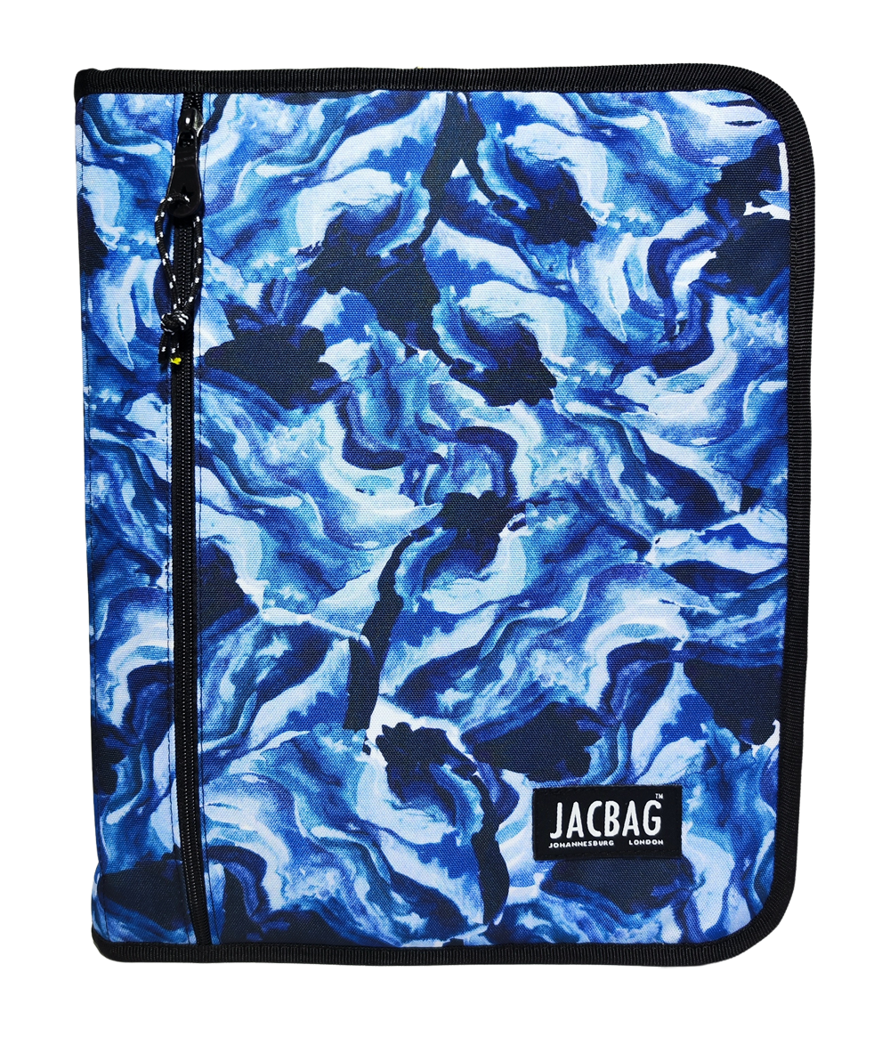 Jacbag OrganiZip-Fermuarlı Dosya Çanta A4 Organizer Dosya-Mavi Dumanlı