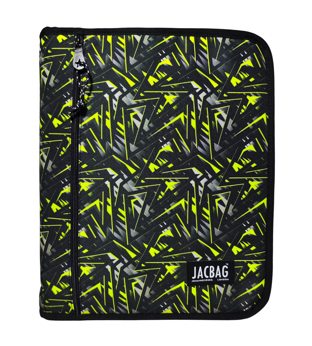 Jacbag OrganiZip-Fermuarlı Dosya Çanta A4 Organizer Dosya-Sarı Geometrik