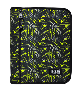 Jacbag OrganiZip-Fermuarlı Dosya Çanta A4 Organizer Dosya-Sarı Geometrik