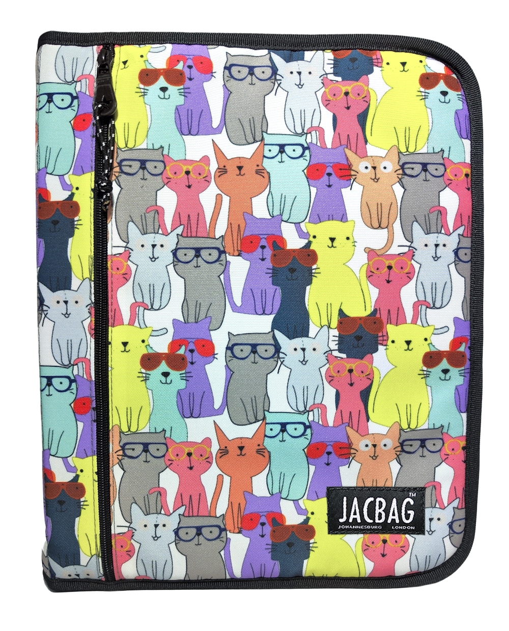 Jacbag OrganiZip-Fermuarlı Dosya Çanta A4 Organizer Dosya-Sarı Kedi