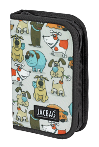 Jacbag Cover -Sert Kapaklı Lastikli Kalem Kutusu Cover-Neşeli Patiler