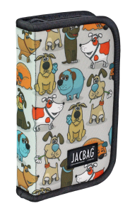 Jacbag Cover -Sert Kapaklı Lastikli Kalem Kutusu Cover-Neşeli Patiler
