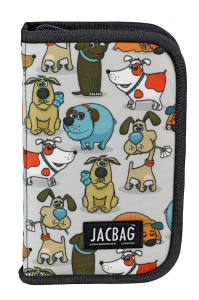 Jacbag Cover -Sert Kapaklı Lastikli Kalem Kutusu Cover-Neşeli Patiler