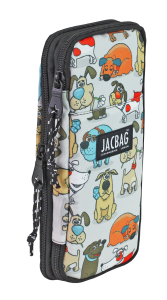Jacbag Zup Bag-Genişleyen Organizer Kalem Kutusu Zup Bag-Neşeli Patiler