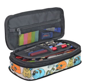 Jacbag Zup Bag-Genişleyen Organizer Kalem Kutusu Zup Bag-Neşeli Patiler