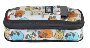 Jacbag Zup Bag-Genişleyen Organizer Kalem Kutusu Zup Bag-Neşeli Patiler
