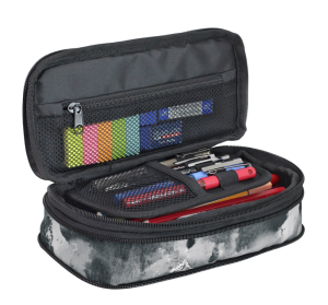 Jacbag Zup Bag-Genişleyen Organizer Kalem Kutusu Zup Bag-Gri Bulut