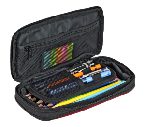 Jacbag Zup Bag-Genişleyen Organizer Kalem Kutusu Zup Bag-Kırmızı