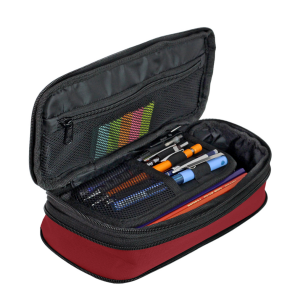 Jacbag Zup Bag-Genişleyen Organizer Kalem Kutusu Zup Bag-Kırmızı
