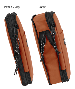 Jacbag Zup Bag-Genişleyen Organizer Kalem Kutusu Zup Bag-Kiremit