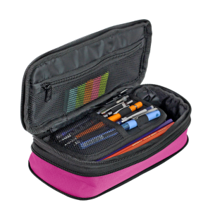 Jacbag Zup Bag-Genişleyen Organizer Kalem Kutusu Zup Bag-Pembe