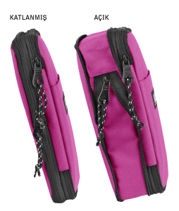 Jacbag Zup Bag-Genişleyen Organizer Kalem Kutusu Zup Bag-Pembe