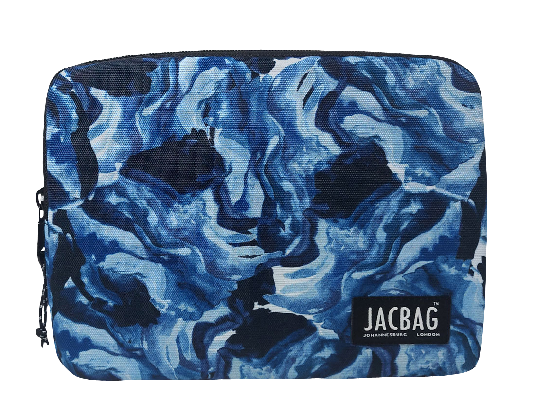 Jacbag Fermuarlı Tablet Çantası Tablet-Mavi Dumanlı