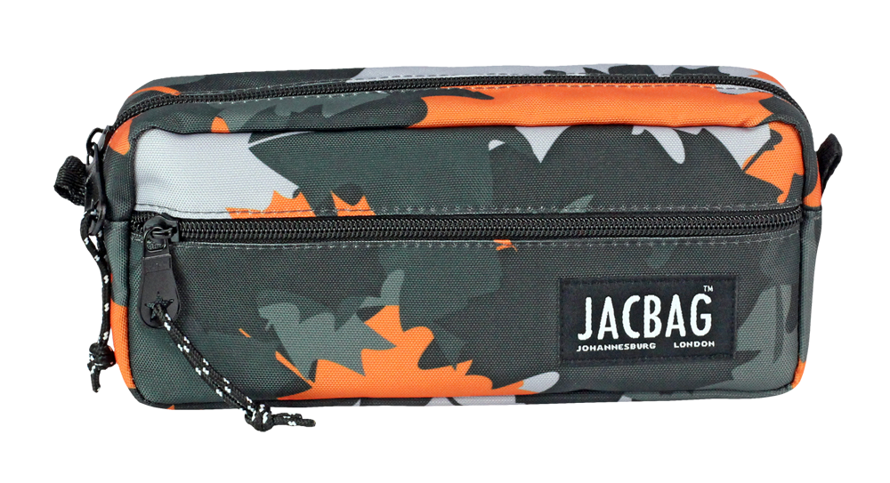 Jacbag Dual Zip-İki Fermuarlı Kalemkutusu Dual Zip-Turuncu Camoflora