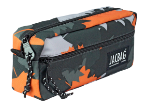 Jacbag Dual Zip-İki Fermuarlı Kalemkutusu Dual Zip-Turuncu Camoflora