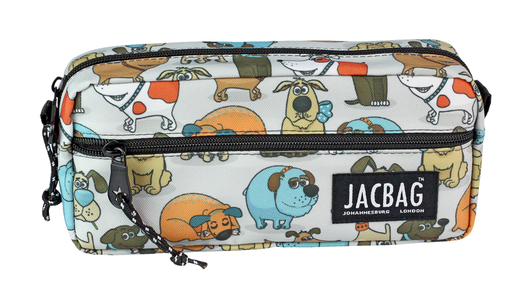 Jacbag Dual Zip-İki Fermuarlı Kalemkutusu Dual Zip-Neşeli Patiler