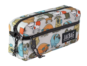 Jacbag Dual Zip-İki Fermuarlı Kalemkutusu Dual Zip-Neşeli Patiler