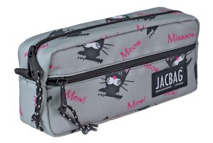 Jacbag Dual Zip-İki Fermuarlı Kalemkutusu Dual Zip-Miyav