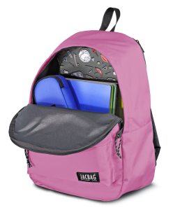 Jacbag Classic-Tek Bölmeli Sırt Çantası Classic Jac-Pastel Pembe