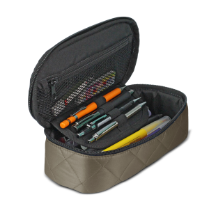 Jacbag Oval XL Soft-Oval Tip Büyük Boy Kapitone Kalem Kutusu Oval Soft-Vizon