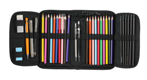 Jacbag cover Soft-Sert Kapaklı Ayraçlı kapitone Kalem Kutusu Cover Soft-Mor