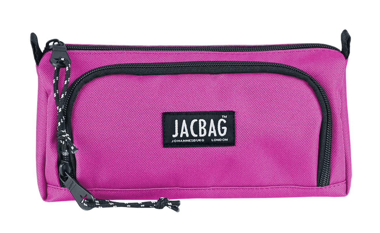 Jacbag Prime XL-Lastik Ayraçlı İki Bölmeli Kalem Kutusu Prime XL-Pembe