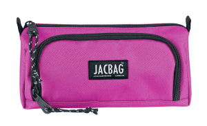Jacbag Prime XL-Lastik Ayraçlı İki Bölmeli Kalem Kutusu Prime XL-Pembe
