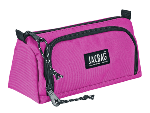 Jacbag Prime XL-Lastik Ayraçlı İki Bölmeli Kalem Kutusu Prime XL-Pembe