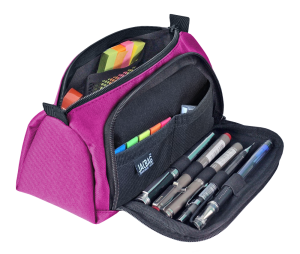 Jacbag Prime XL-Lastik Ayraçlı İki Bölmeli Kalem Kutusu Prime XL-Pembe